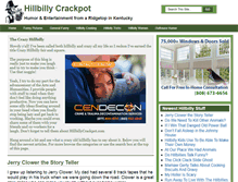 Tablet Screenshot of hillbillycrackpot.com